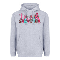 Heather Grey i'm a survivor Heavyweight Hoodie - JahusDesignShop