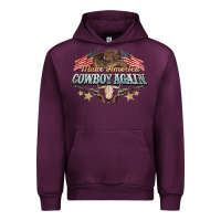 Mauve Wine make america cowboy again Urban Hoodie - NancyCooperArtShop