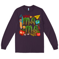 Plum mama teacher Long Sleeve Tee - texasbilliewilder