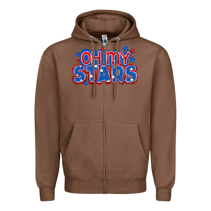 Oh My Stars 4th Of July Zipper Hoodie by CowGirlArtShop | Teevron