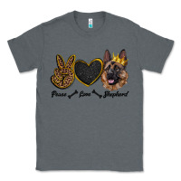 Charcoal Heather peace love shepherd Classic Tee - RanaPortraitStore