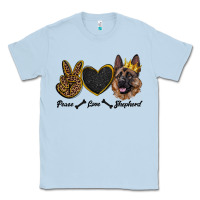 Dusty Blue peace love shepherd Classic Tee - RanaPortraitStore