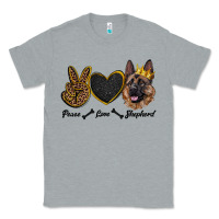 Heather Grey peace love shepherd Classic Tee - RanaPortraitStore