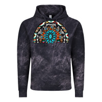 Cloud Black western turquoise aztec cowhide serape  rainbows Vintage Hoodie - AdoDesignShop