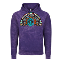 Cloud Purple western turquoise aztec cowhide serape  rainbows Vintage Hoodie - AdoDesignShop