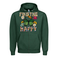Sports Green Kind The Happy Zipper Hoodie - CowhideDigitalArt