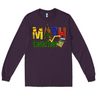 Plum math teacher Long Sleeve Tee - texasbilliewilder