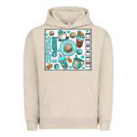 Pigment French Oak cafecito y chisme Urban Hoodie - MaliasSmallBusiness