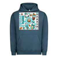 Pigment Midnight Navy cafecito y chisme Urban Hoodie - MaliasSmallBusiness