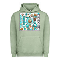 Pigment Oil Green cafecito y chisme Urban Hoodie - MaliasSmallBusiness