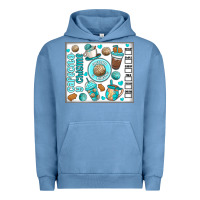 Pigment Pebble Blue cafecito y chisme Urban Hoodie - MaliasSmallBusiness