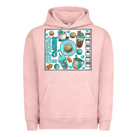 Pigment Salmon cafecito y chisme Urban Hoodie - MaliasSmallBusiness