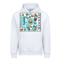 White cafecito y chisme Urban Hoodie - MaliasSmallBusiness