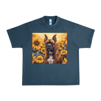 Midnight Navy boxer dog Urban Heavy Tee - Unal Design