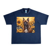 Navy boxer dog Urban Heavy Tee - Unal Design