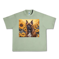 Oil Green boxer dog Urban Heavy Tee - Unal Design