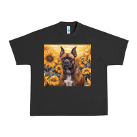 Pigment Black boxer dog Urban Heavy Tee - Unal Design