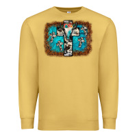 Antique Gold bull skull cross backgraund Premium Sweatshirt - JahusDesignShop