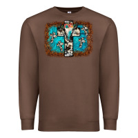 Chestnut bull skull cross backgraund Premium Sweatshirt - JahusDesignShop
