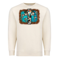 Sandshell bull skull cross backgraund Premium Sweatshirt - JahusDesignShop