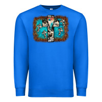 True Royal bull skull cross backgraund Premium Sweatshirt - JahusDesignShop