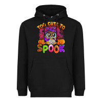 Black too cute to spook with owl Heavyweight Hoodie - Artiststas