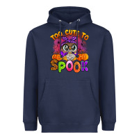 Navy too cute to spook with owl Heavyweight Hoodie - Artiststas