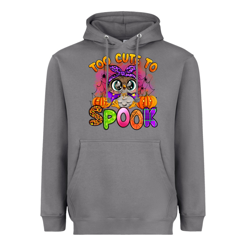 Too Cute To Spook With Owl Heavyweight Hoodie by Artiststas | Teevron