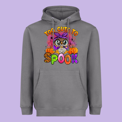 Too Cute To Spook With Owl Heavyweight Hoodie Designed By Artiststas