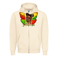 Sandshell juneteenth butterfly black girl Zipper Hoodie - HRA Design Shop