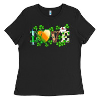 Black st.patrick's nurse love heart stethoscope Ladies Tee - BarkalooDesign