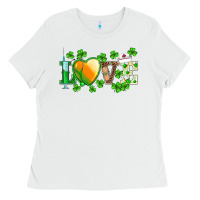 White st.patrick's nurse love heart stethoscope Ladies Tee - BarkalooDesign