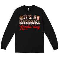 Black it s a baseball kinda day Long Sleeve Tee - Zillion Design Studio
