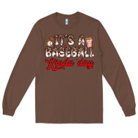 Chestnut it s a baseball kinda day Long Sleeve Tee - Zillion Design Studio