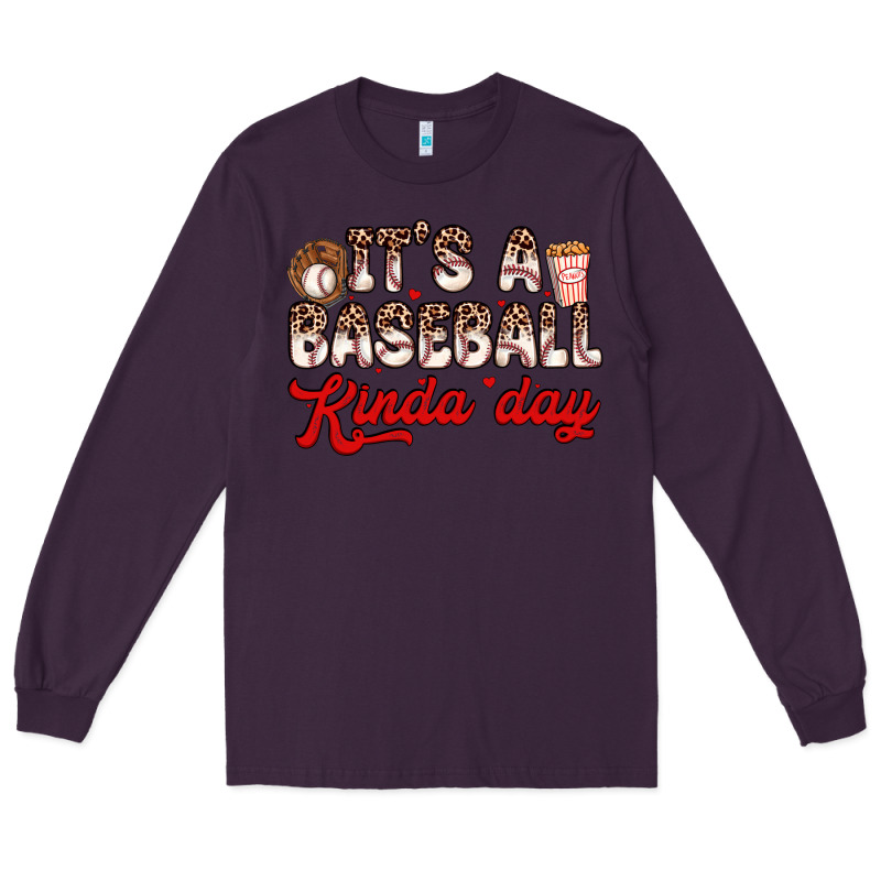 It S A Baseball Kinda Day Long Sleeve Tee by Zillion Design Studio | Teevron