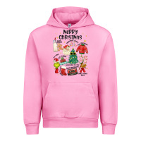 Fuchsia Pink merry christmas Urban Hoodie - MaliasSmallBusiness