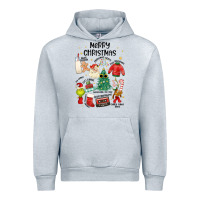 Heather Grey merry christmas Urban Hoodie - MaliasSmallBusiness