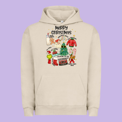Merry Christmas Urban Hoodie Designed By Maliassmallbusiness
