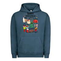 Pigment Midnight Navy merry christmas Urban Hoodie - MaliasSmallBusiness