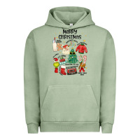 Pigment Oil Green merry christmas Urban Hoodie - MaliasSmallBusiness
