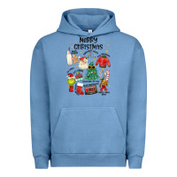 Pigment Pebble Blue merry christmas Urban Hoodie - MaliasSmallBusiness