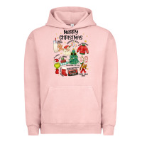 Pigment Salmon merry christmas Urban Hoodie - MaliasSmallBusiness