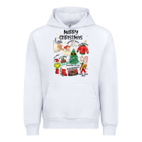 White merry christmas Urban Hoodie - MaliasSmallBusiness