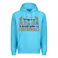 Ocean Blue today is a good day to disrupt systems of oppressi Premium Hoodie - MaliasSmallBusiness