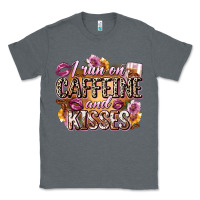 Charcoal Heather i run on caffeine and kisses Classic Tee - Zillion Design Studio