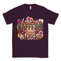 Plum i run on caffeine and kisses Classic Tee - Zillion Design Studio