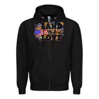 Black Land that we love 4th of July Zipper Hoodie - Neo Western