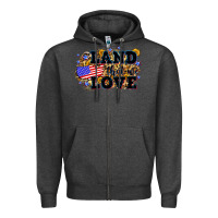 Charcoal Heather Land that we love 4th of July Zipper Hoodie - Neo Western