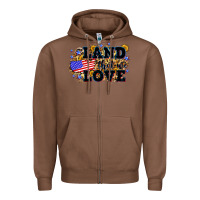 Chestnut Land that we love 4th of July Zipper Hoodie - Neo Western