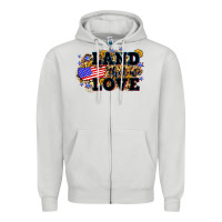 Dove Grey Land that we love 4th of July Zipper Hoodie - Neo Western